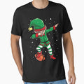 Dabbing Elf Football Funny X Mas Elves T-Shirt - Graphic Print Men Women - T-Shirt, Sweatshirt, Hoodie