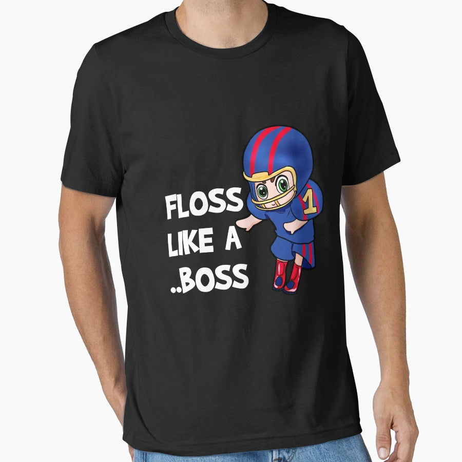 Floss Like Boss Football Player T-Shirt - Minimalist Print Men Women - T-Shirt, Sweatshirt, Hoodie