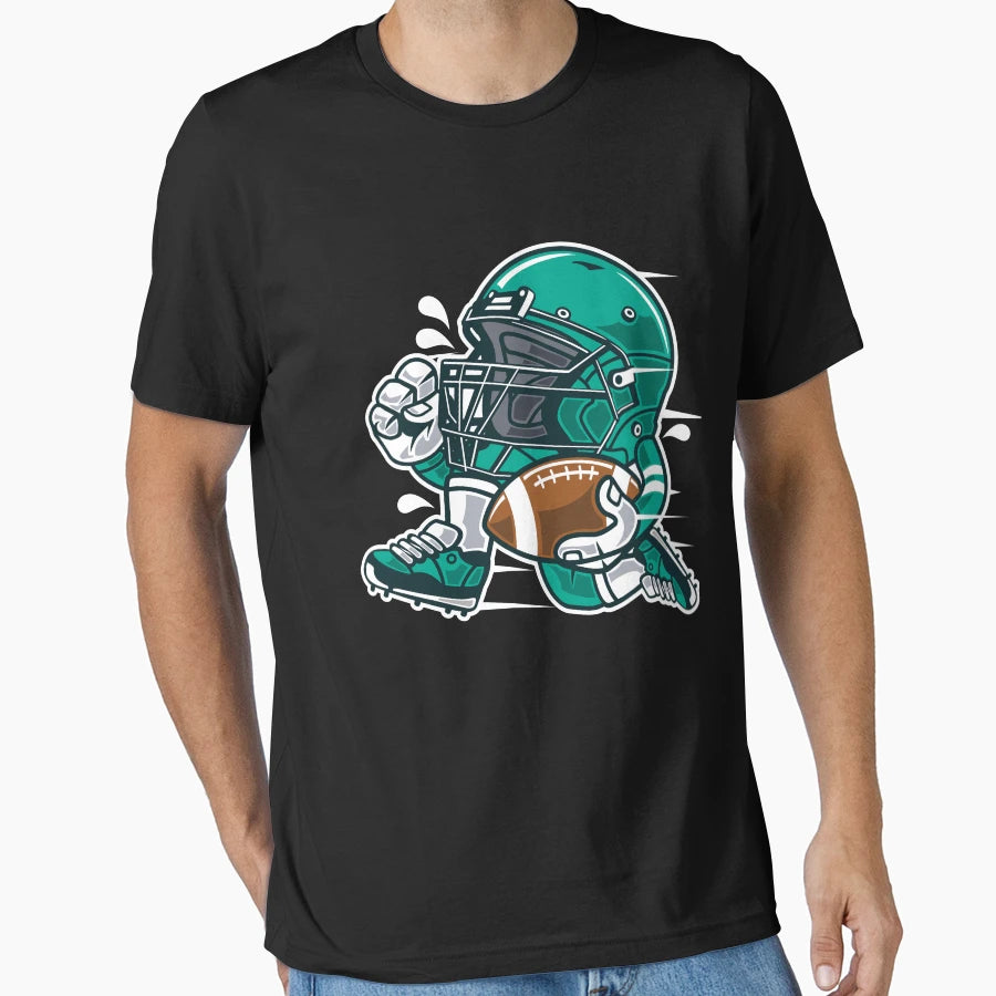 Digital Drawing Football Player Cartoon T-Shirt - Trendy Graphic Men Women - T-Shirt, Sweatshirt, Hoodie