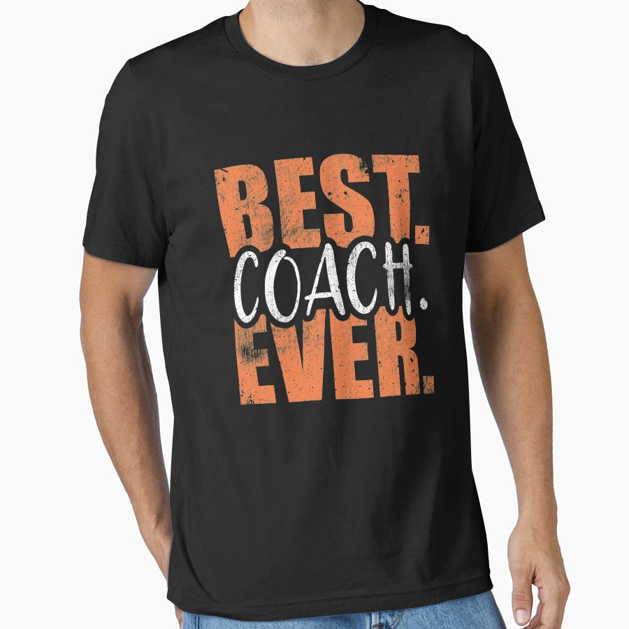 Best Coach Ever Sport Athlete Train T-Shirt - Minimalist Print Men Women - T-Shirt, Sweatshirt, Hoodie