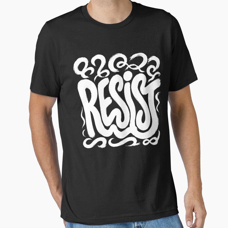 Resist wavy Typography by Wearit.shop - Adult & Kids T-Shirts, Sweatshirts & Hoodies apparel design preview 1
