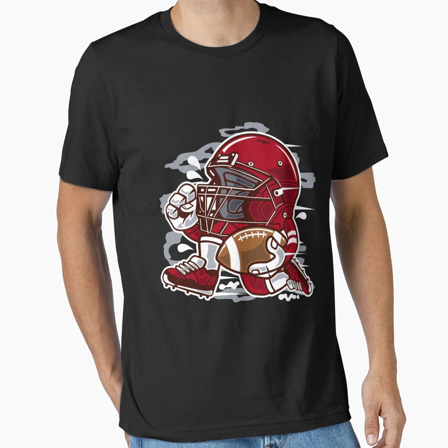 Football Helmet Running T-Shirt - Streetwear Style for Adults - T-Shirt, Sweatshirt, Hoodie