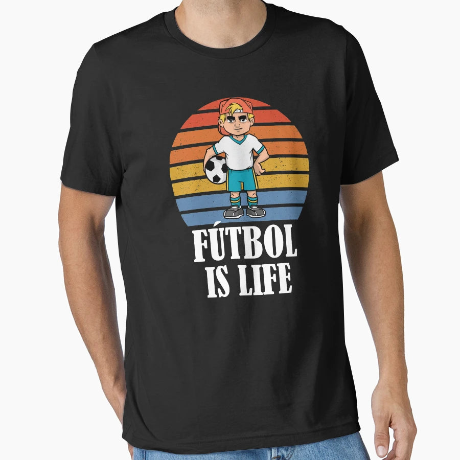 Futbol Is Life Soccer Lover T-Shirt - Fun Novelty Design for Adults - T-Shirt, Sweatshirt, Hoodie