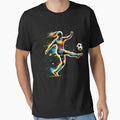 Colorful Soccer Player Football Lover T-Shirt - Minimalist Print for Adults - T-Shirt, Sweatshirt, Hoodie