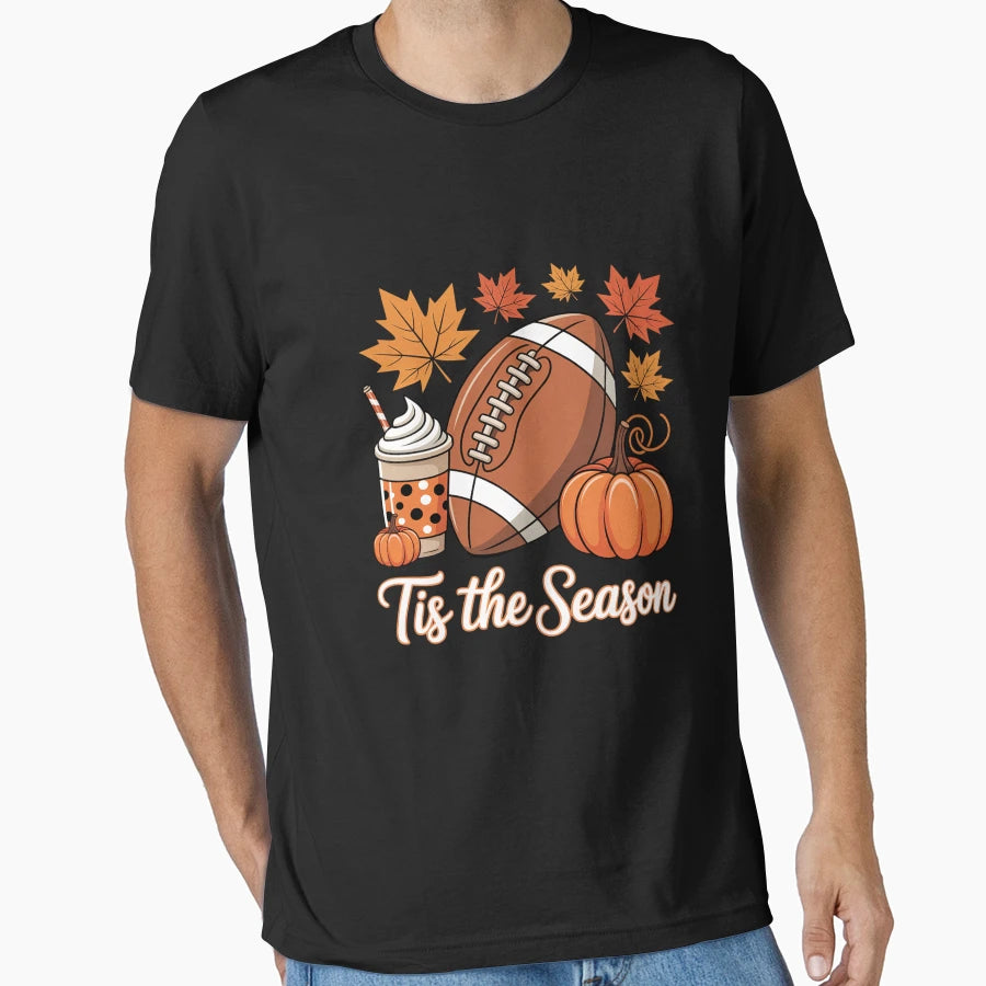 Tis Season Fall Thanksgiving Pumpkin T-Shirt - Trendy Graphic for Adults - T-Shirt, Sweatshirt, Hoodie