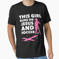 Jesus And Soccer T-Shirt - Trendy Graphic for Adults - T-Shirt, Sweatshirt, Hoodie