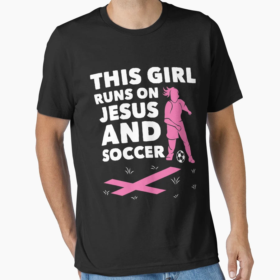Jesus And Soccer T-Shirt - Trendy Graphic for Adults - T-Shirt, Sweatshirt, Hoodie