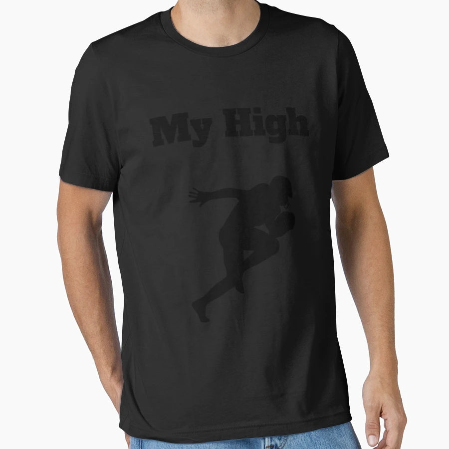 Football Is My High Active T-Shirt - Minimalist Print Men Women - T-Shirt, Sweatshirt, Hoodie