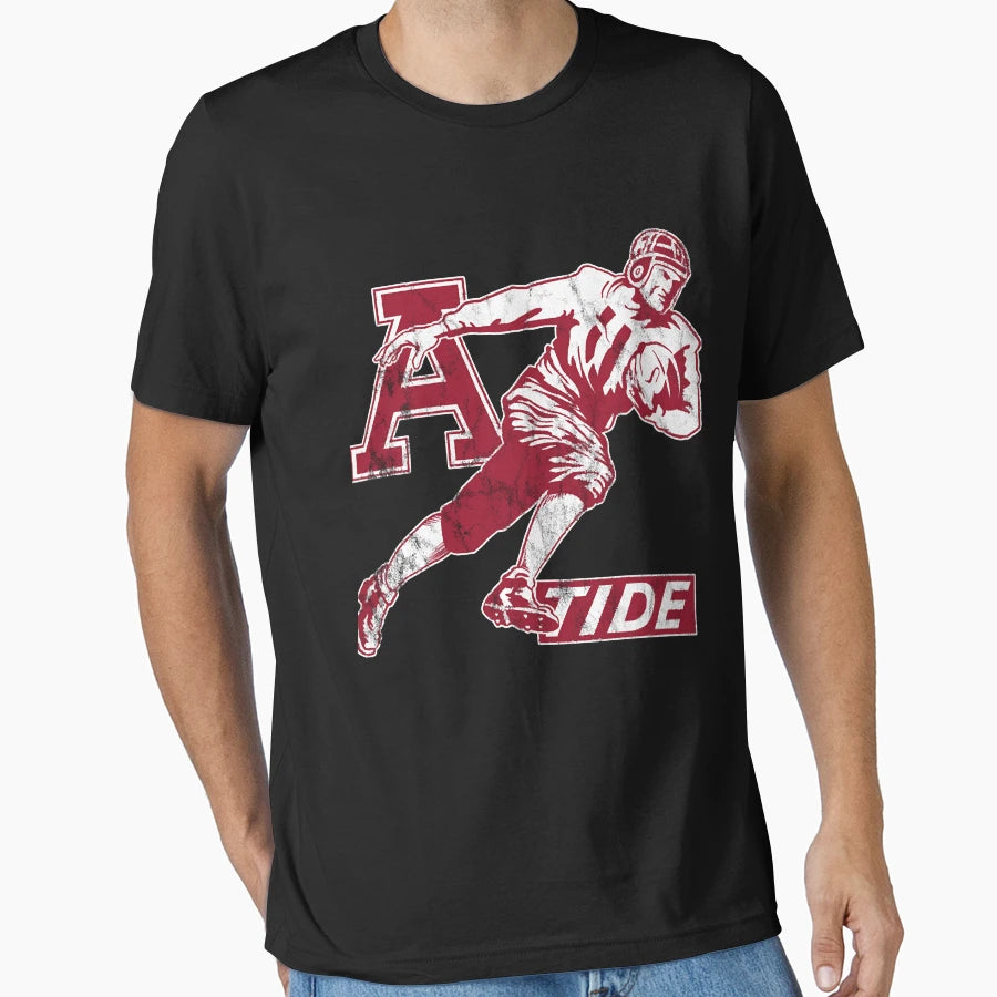 Alabama Tide Football Player Distressed T-Shirt - Streetwear Style Unisex - T-Shirt, Sweatshirt, Hoodie