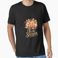 Pumpkin Spice Football Tis Season Fall T-Shirt - Graphic Print Unisex - T-Shirt, Sweatshirt, Hoodie