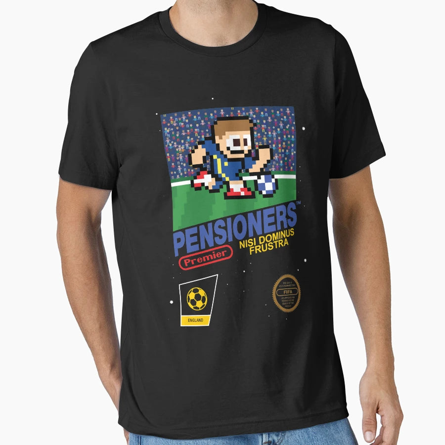 Pensioners 8 Bit Football Soccer T-Shirt - Fun Novelty Design for Adults - T-Shirt, Sweatshirt, Hoodie