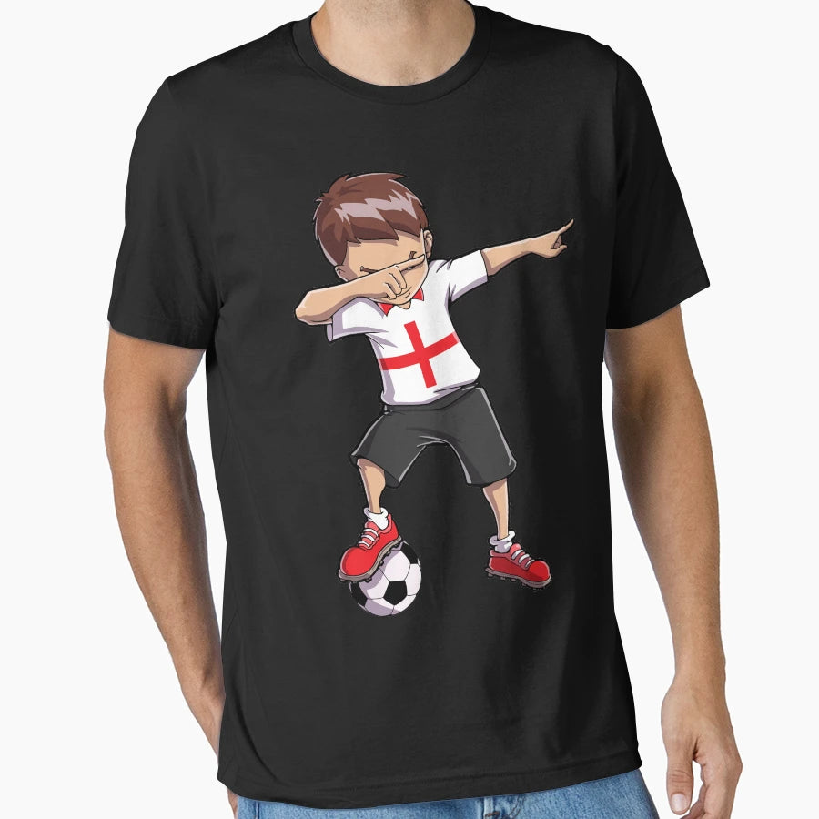 Dabbing Soccer England English T-Shirt - Custom Art Print Men Women - T-Shirt, Sweatshirt, Hoodie