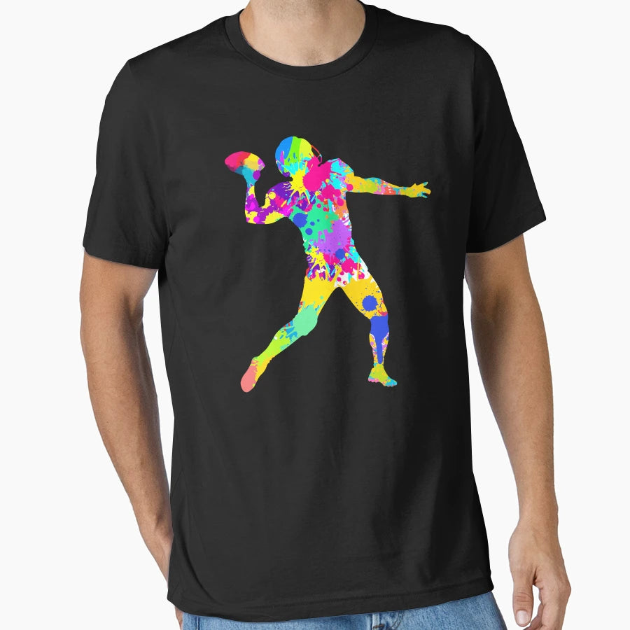 Color Splash Football Quarterback T-Shirt - Streetwear Style Unisex - T-Shirt, Sweatshirt, Hoodie