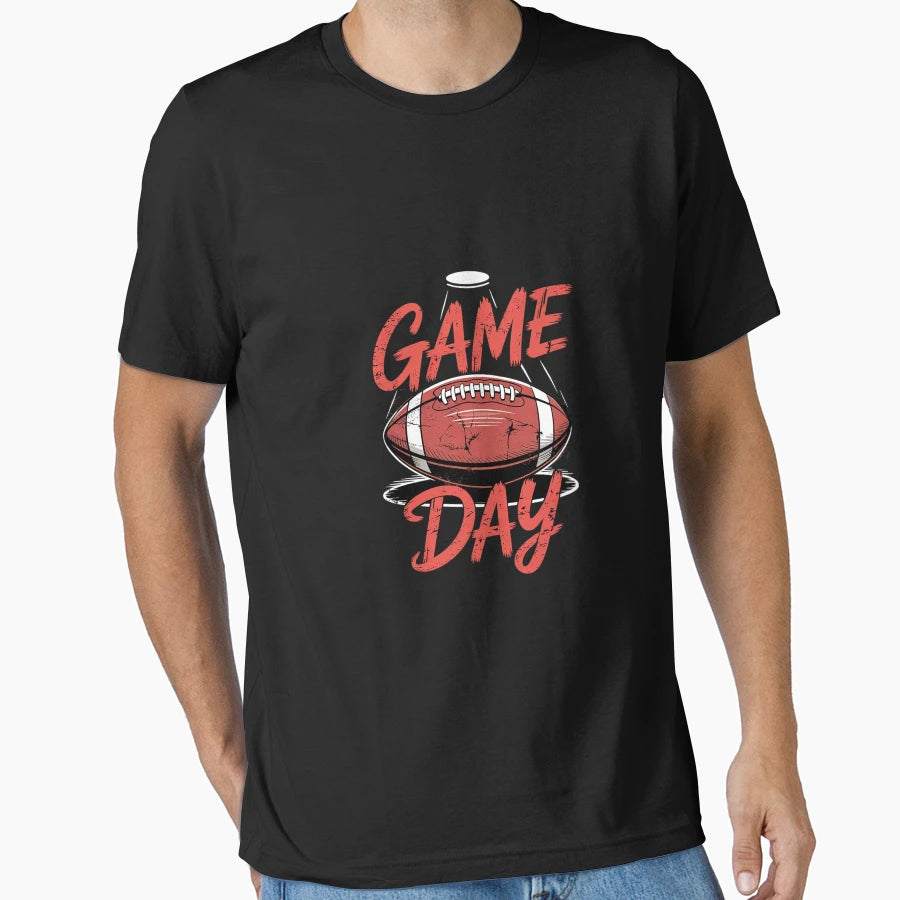 Game Day Football Distressed T-Shirt - Graphic Print Men Women - T-Shirt, Sweatshirt, Hoodie