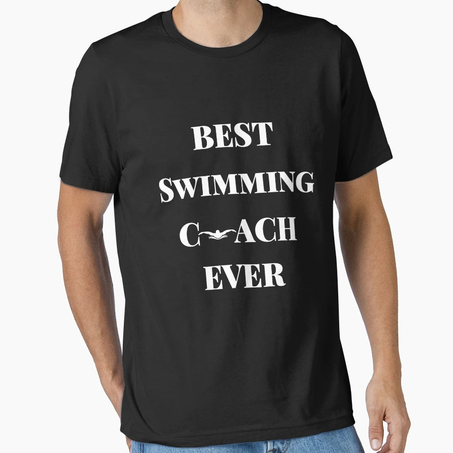 Best Swimming Coach Ever T-Shirt - Custom Art Print Unisex - T-Shirt, Sweatshirt, Hoodie