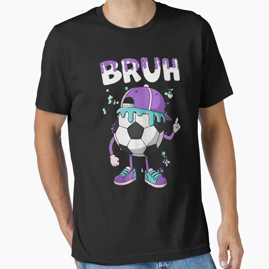 Bruh Soccer Ball Cartoon T-Shirt - Streetwear Style Men Women - T-Shirt, Sweatshirt, Hoodie