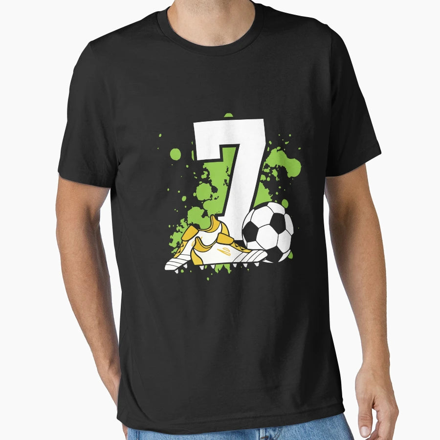Football Birthday 7 Years Old 7Th T-Shirt - Novelty Apparel for Adults - T-Shirt, Sweatshirt, Hoodie