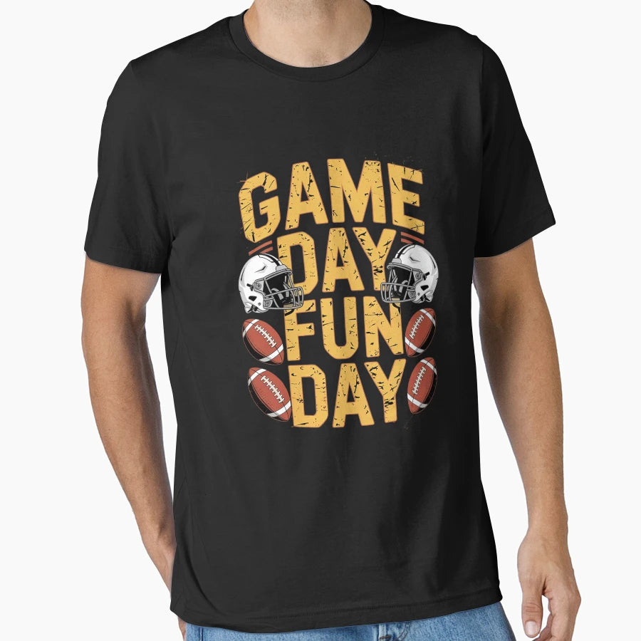 Game Day Fun Day American Football T-Shirt - Fun Novelty Design for Adults - T-Shirt, Sweatshirt, Hoodie
