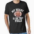 Funny Heart Is That Field Football Mom T-Shirt - Custom Art Print Men Women - T-Shirt, Sweatshirt, Hoodie