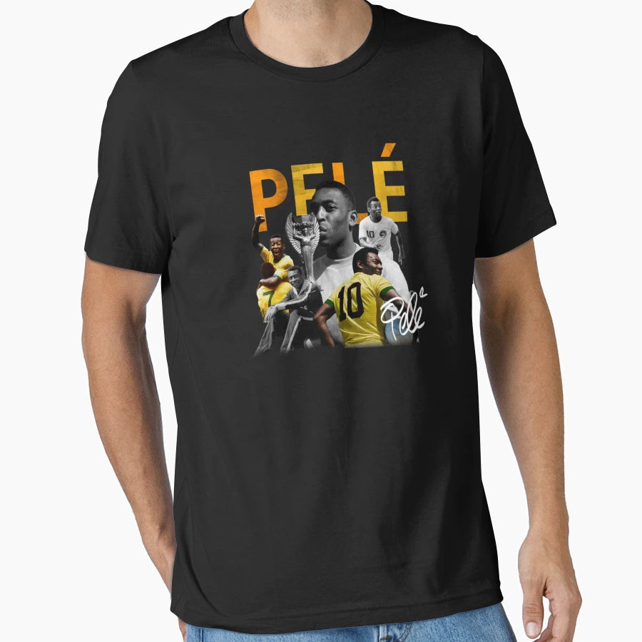 Pele Brazil Football T-Shirt - Minimalist Print Unisex - T-Shirt, Sweatshirt, Hoodie