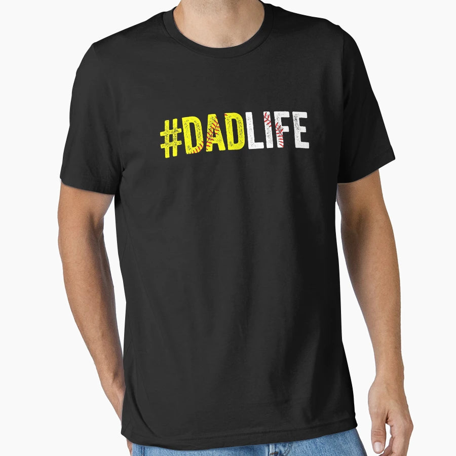 Dad Life Baseball Softball Daddy T-Shirt - Trendy Graphic Men Women - T-Shirt, Sweatshirt, Hoodie