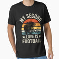 My Second Love Is Football T-Shirt - Aesthetic Graphic for Adults - T-Shirt, Sweatshirt, Hoodie
