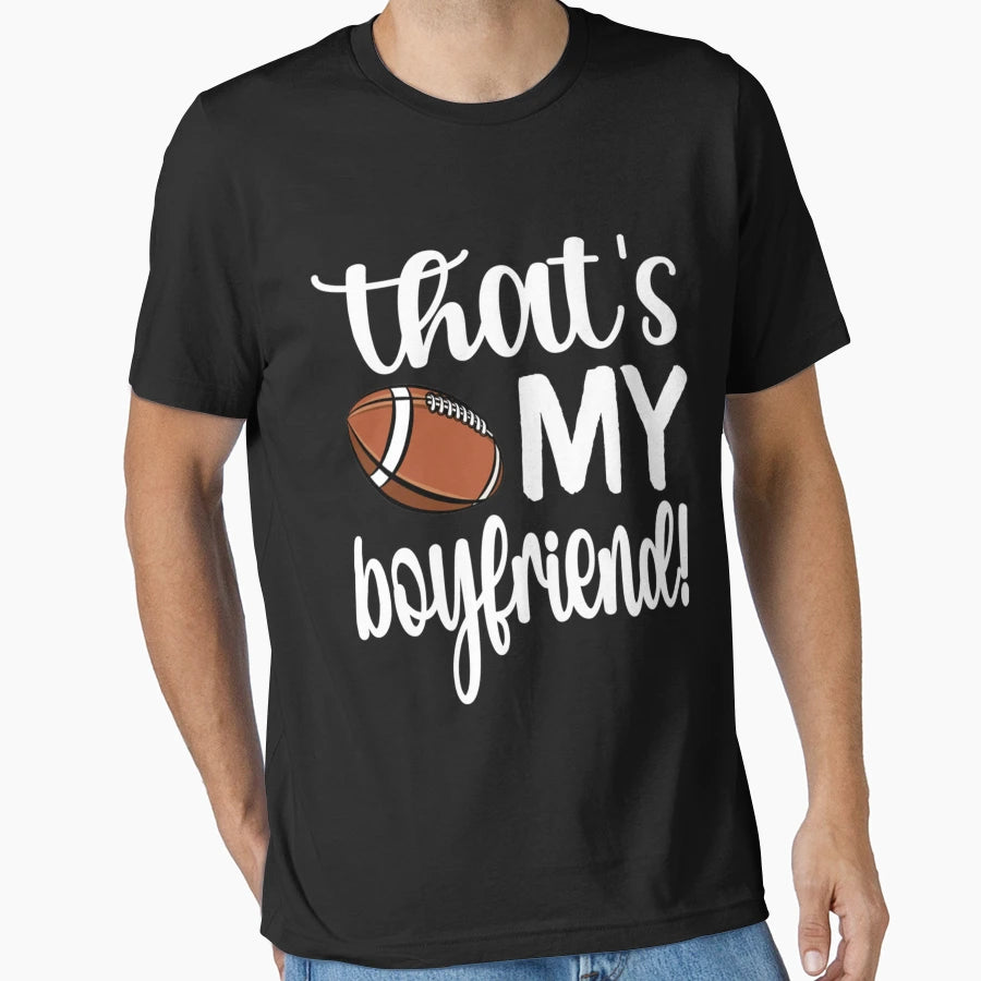 Proud Football Girlfriend Football Player T-Shirt - Minimalist Print Unisex - T-Shirt, Sweatshirt, Hoodie