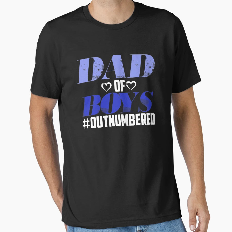 Dad Outnumbered Funny Humorous Sayings T-Shirt - Streetwear Style Unisex - T-Shirt, Sweatshirt, Hoodie