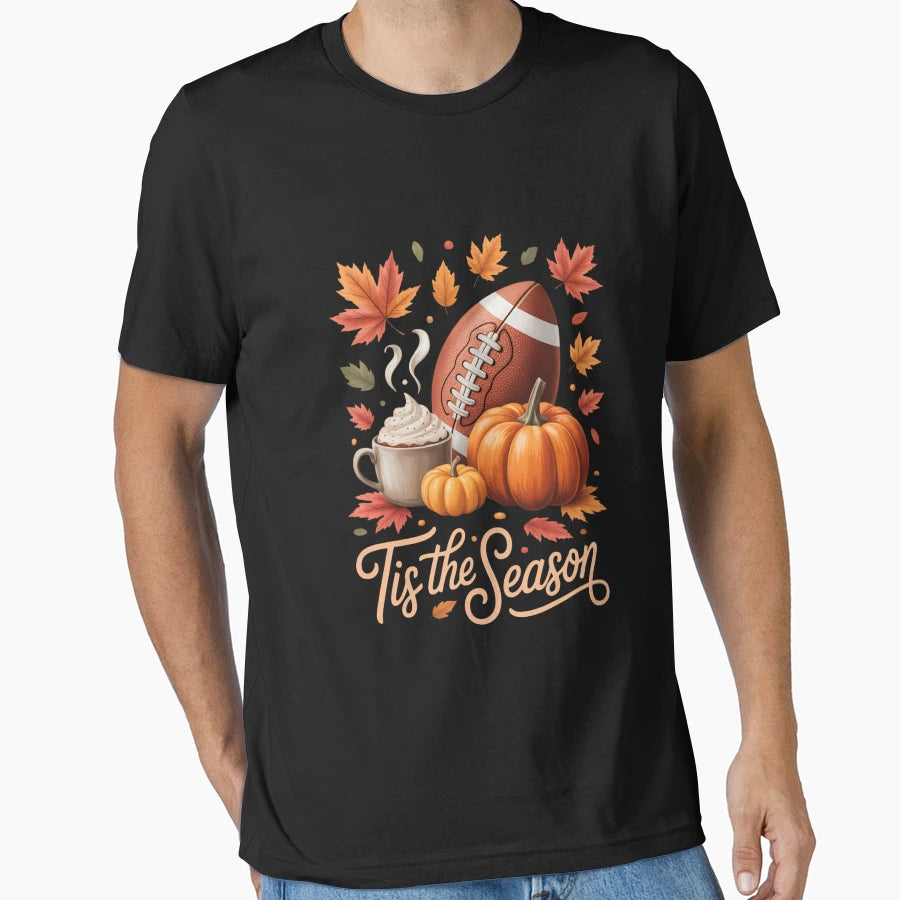 Tis Season Fall Thanksgiving Pumpkin T-Shirt - Unique Graphic for Adults - T-Shirt, Sweatshirt, Hoodie