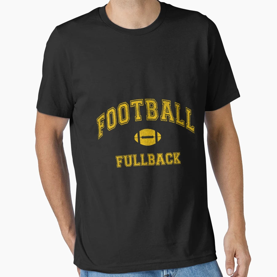 Football Team Fullback Distressed College T-Shirt - Trendy Graphic Unisex - T-Shirt, Sweatshirt, Hoodie