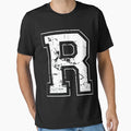 Initial Letter R White Jersey T-Shirt - Casual Everyday Wear for Adults - T-Shirt, Sweatshirt, Hoodie
