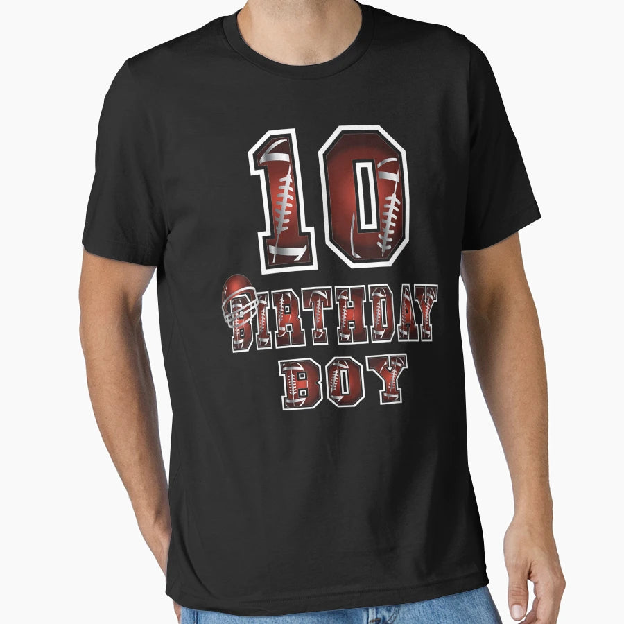 10Th Birthday 10 Years Old Football T-Shirt - Fun Novelty Design Unisex - T-Shirt, Sweatshirt, Hoodie