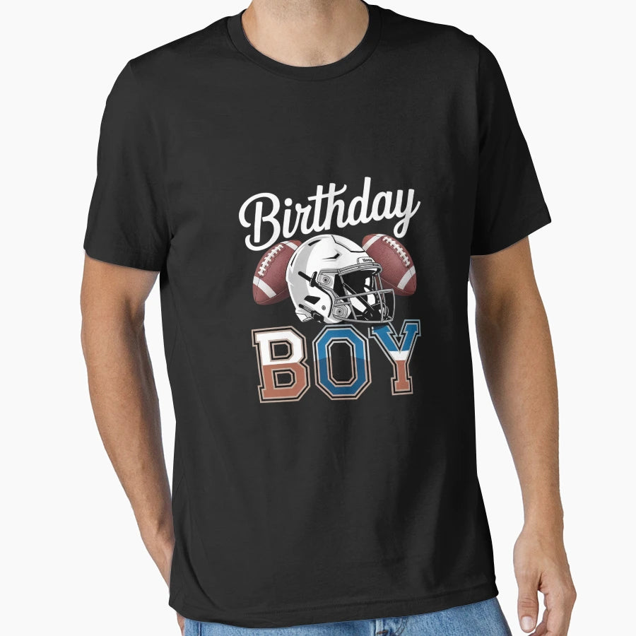 Birthday Football Birthday Party Toddlers T-Shirt - Unique Graphic Unisex - T-Shirt, Sweatshirt, Hoodie