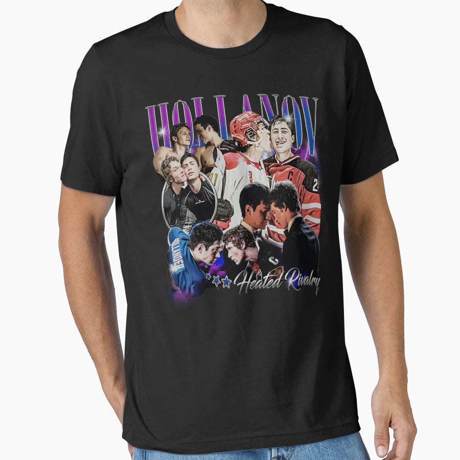 Hollanov Hockey Romance T-Shirt - Unique Graphic for Adults - T-Shirt, Sweatshirt, Hoodie