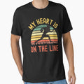 My Heart Is Line Football Offense T-Shirt - Graphic Print Men Women - T-Shirt, Sweatshirt, Hoodie