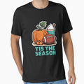 Tis Season Fall Football Pumpkin Spice T-Shirt - Minimalist Print Unisex - T-Shirt, Sweatshirt, Hoodie