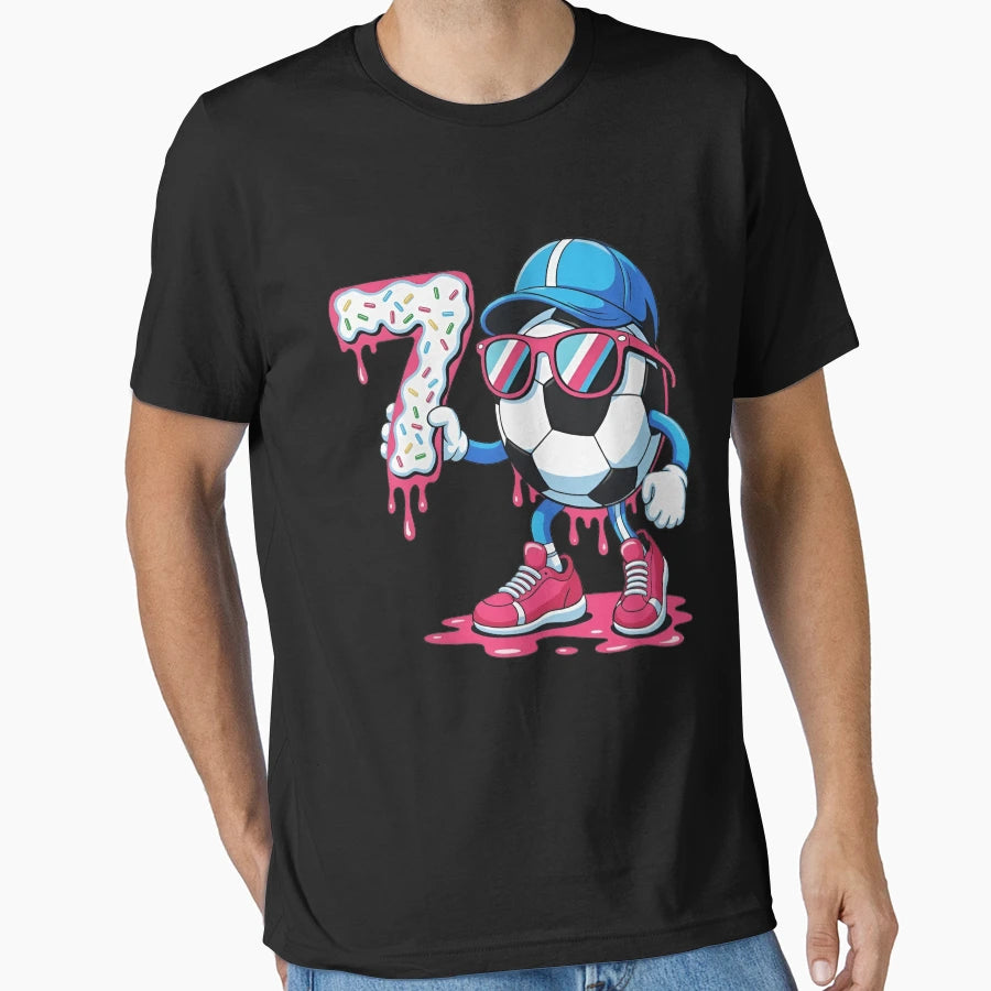 Soccer 7Th Birthday T-Shirt - Graphic Print Unisex - T-Shirt, Sweatshirt, Hoodie