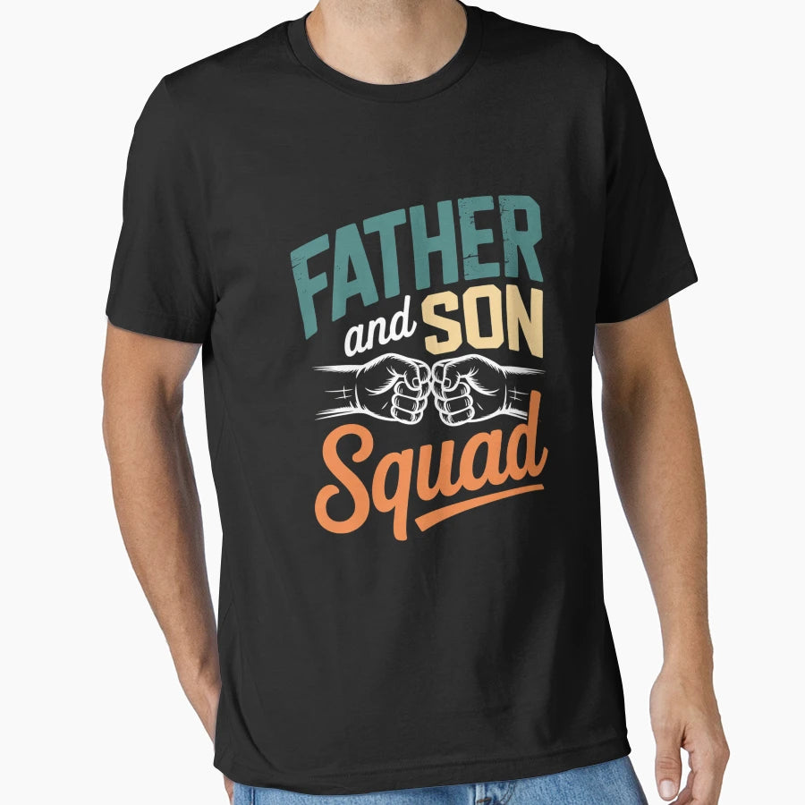 Father Son Squad Dad Sons Fathers Day T-Shirt - Novelty Apparel for Adults - T-Shirt, Sweatshirt, Hoodie