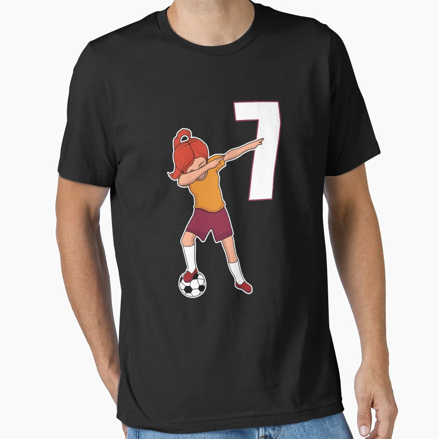 Awesome Soccer Player Number 7 Soccer T-Shirt - Minimalist Print Unisex - T-Shirt, Sweatshirt, Hoodie