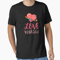 Love Yourself Cute Heart Self Care Reminder by jacks- - Adult & Kids T-Shirts, Sweatshirts & Hoodies apparel design preview 1