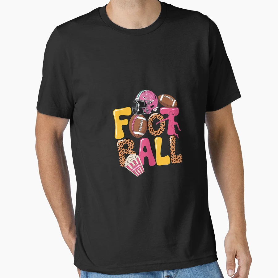 Preppy Football Coquette Bow Game Day T T-Shirt - Trendy Graphic for Adults - T-Shirt, Sweatshirt, Hoodie