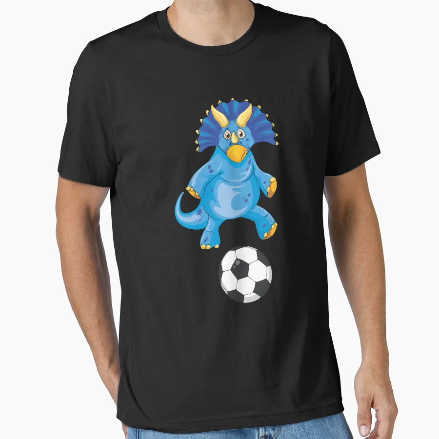 Dinosaur Playing Soccer Funny Good T-Shirt - Custom Art Print for Adults - T-Shirt, Sweatshirt, Hoodie