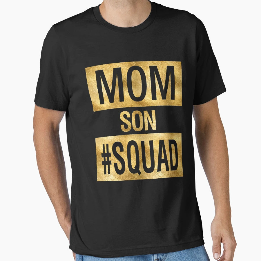 Mom Son Squad Funny Family Matching T-Shirt - Fun Novelty Design Unisex - T-Shirt, Sweatshirt, Hoodie