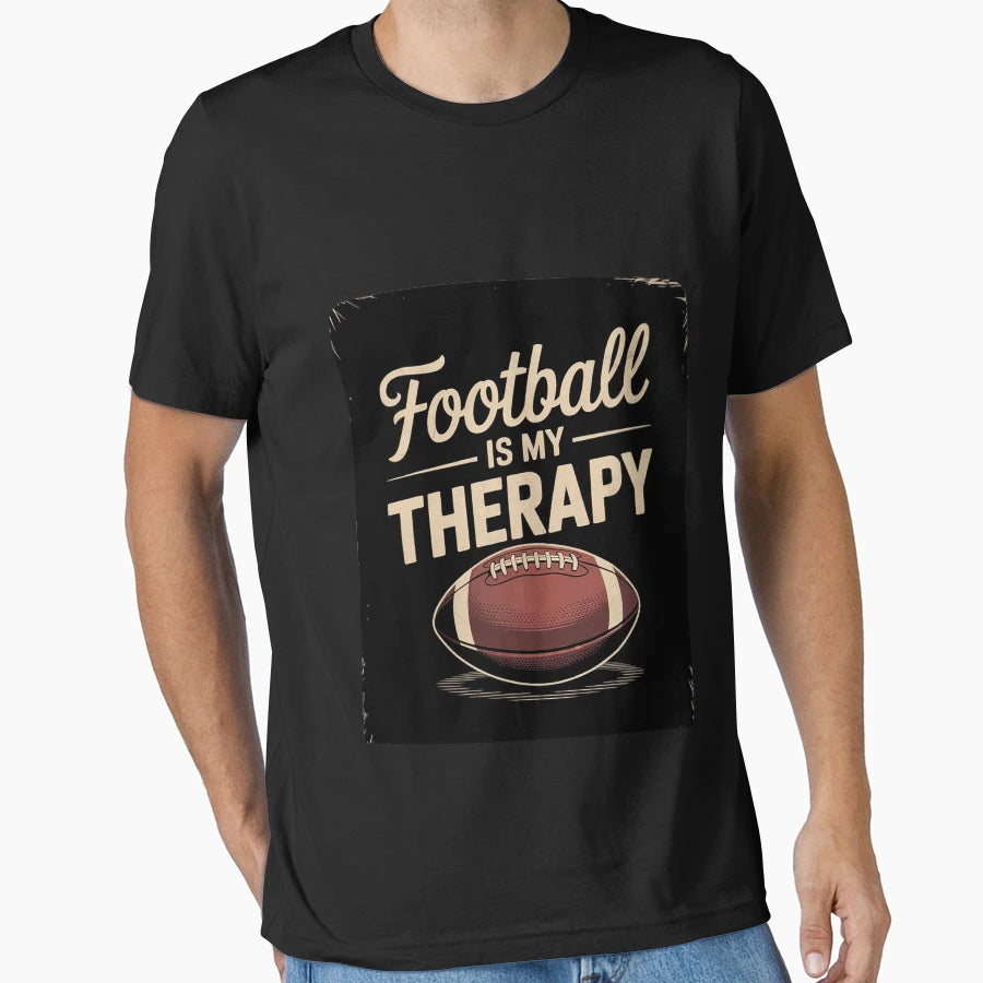 Flag Football Flag Football Therapy T-Shirt - Custom Art Print for Adults - T-Shirt, Sweatshirt, Hoodie