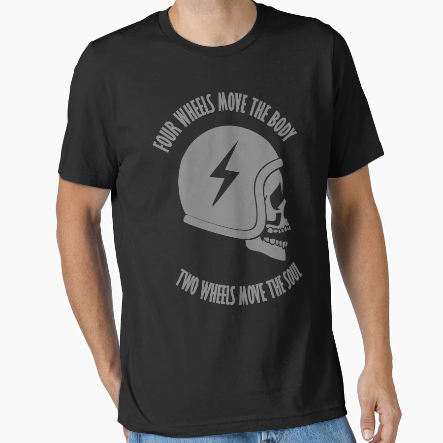 Two Wheels Move Soul Skull T-Shirt - Unique Graphic Unisex - T-Shirt, Sweatshirt, Hoodie