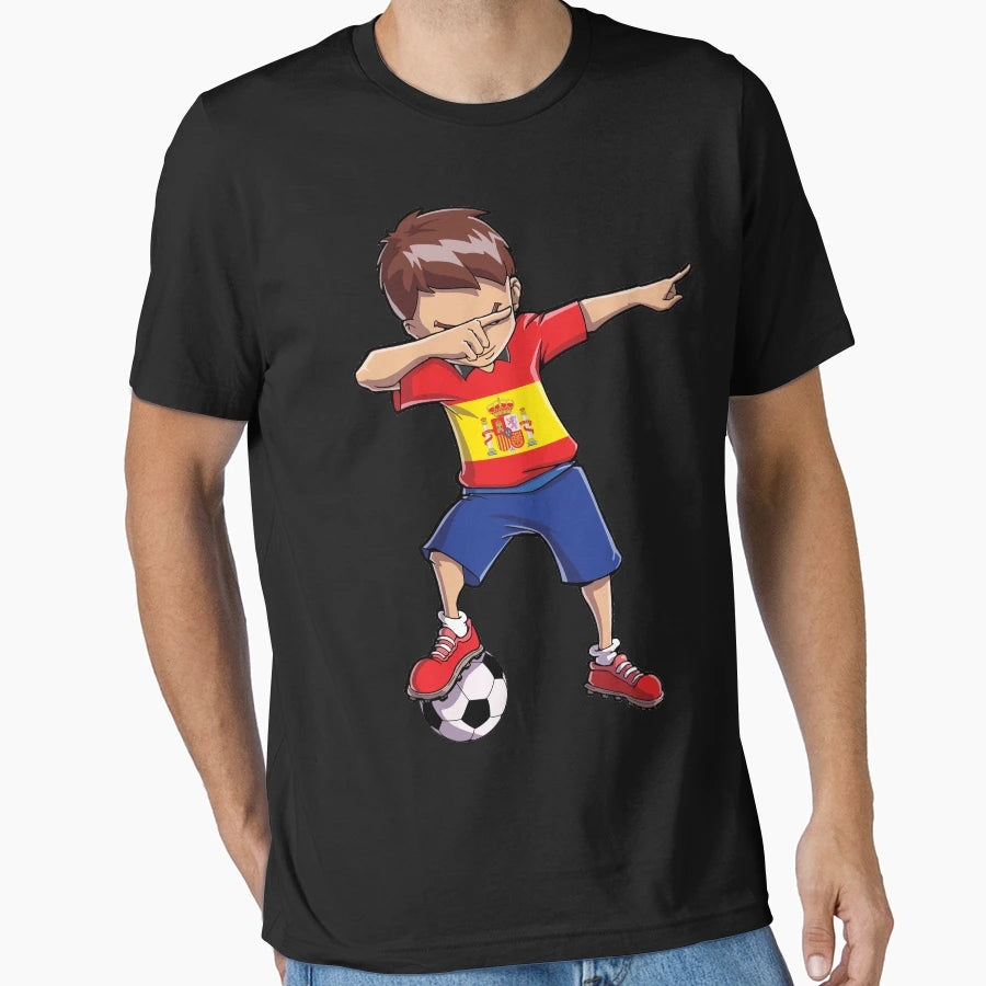 Dabbing Soccer Spain Spanish Football T-Shirt - Streetwear Style Men Women - T-Shirt, Sweatshirt, Hoodie