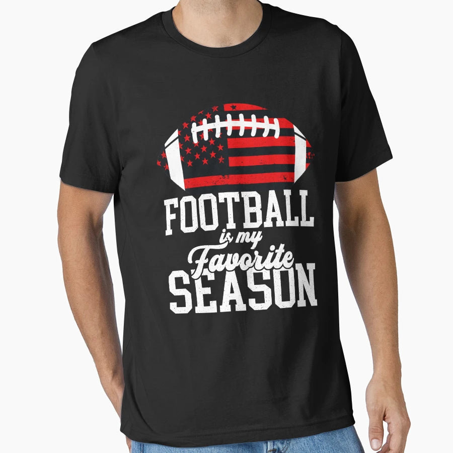 Patriotic Football Season T-Shirt - Graphic Print for Adults - T-Shirt, Sweatshirt, Hoodie
