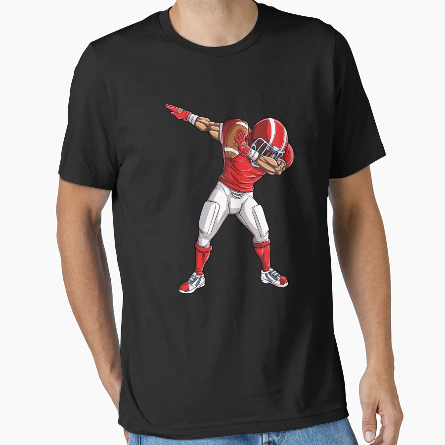 Dabbing Football Player Sports Lover Gift T-Shirt - Custom Art Print Unisex - T-Shirt, Sweatshirt, Hoodie