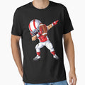 Dabbing Football Player Sports Lover T-Shirt - Minimalist Print for Adults - T-Shirt, Sweatshirt, Hoodie