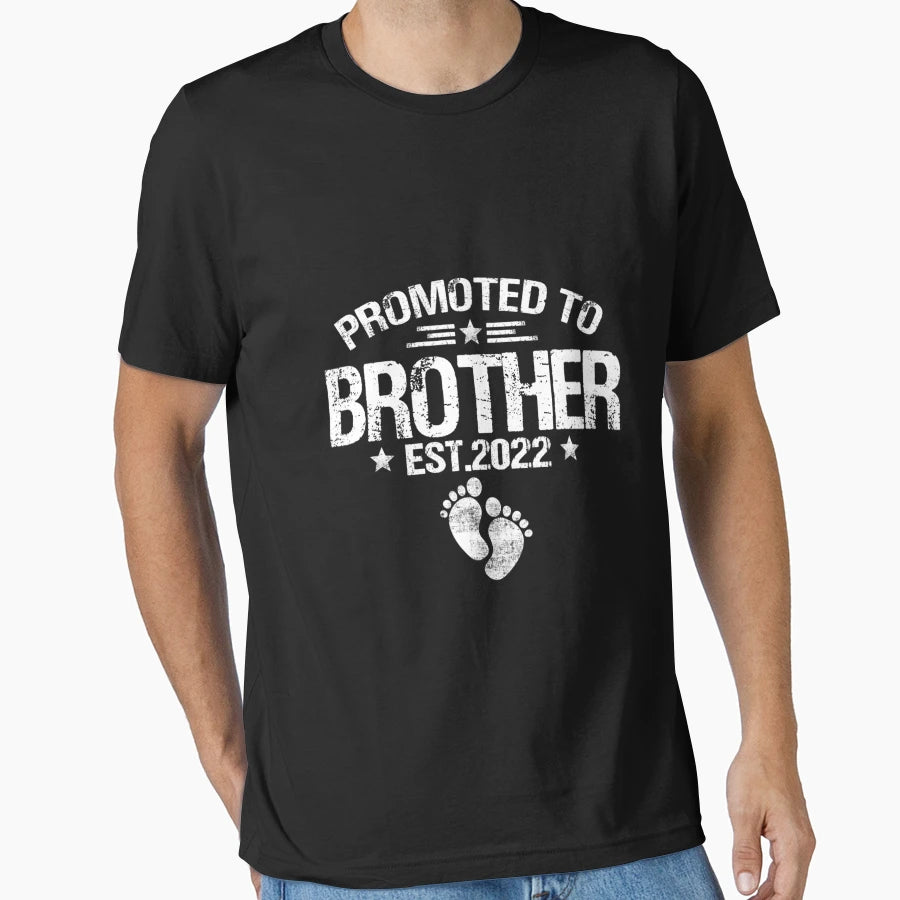 Promoted To Brother Est 2022 Funny First T-Shirt - Aesthetic Graphic Unisex - T-Shirt, Sweatshirt, Hoodie